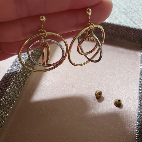 14k Gold Multi Tone Earrings - Picture 5 of 11